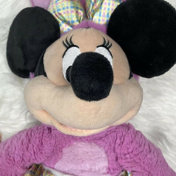 Disney Store 18" Minnie Mouse In Easter Bunny Suit Rabbit Plush Pink - Picture 5 of 12